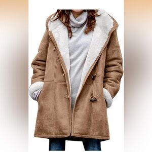 Women's Tan Shearling Coat XXL